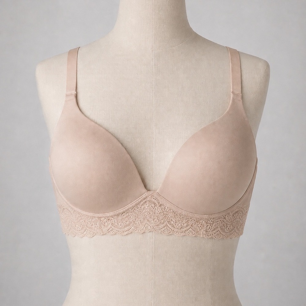 Warners Simply Perfect Super Soft Wireless Comfort Bra Tan Lace 36C RO5691T